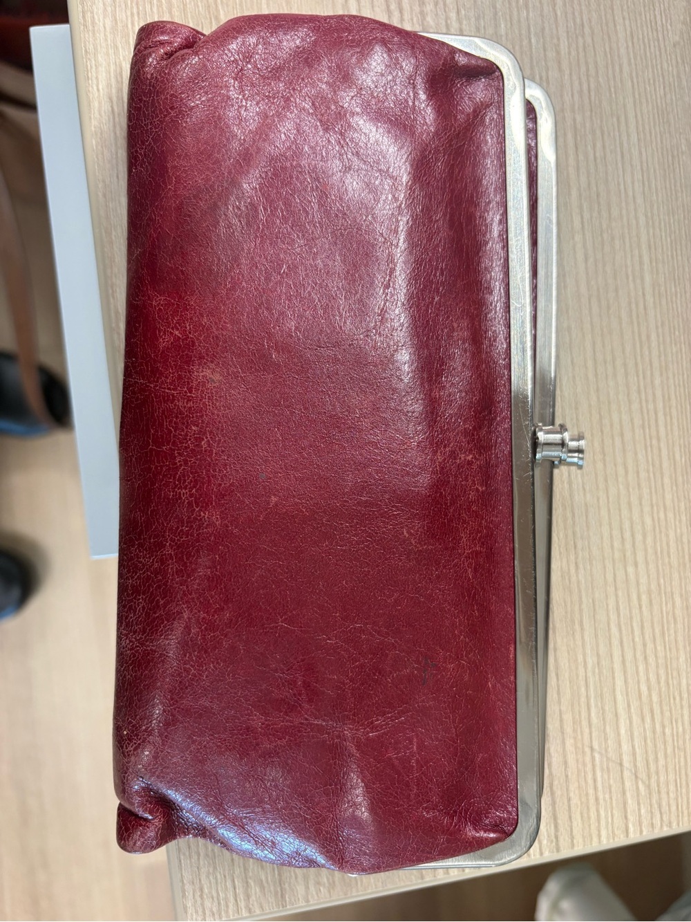 HOBO Red Leather Clutch Wallet bag